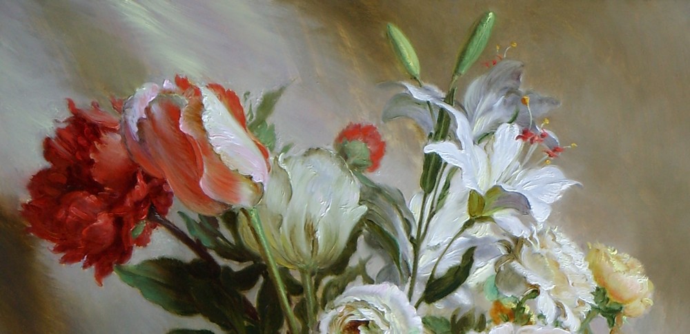 Flowers in Chinese Vase