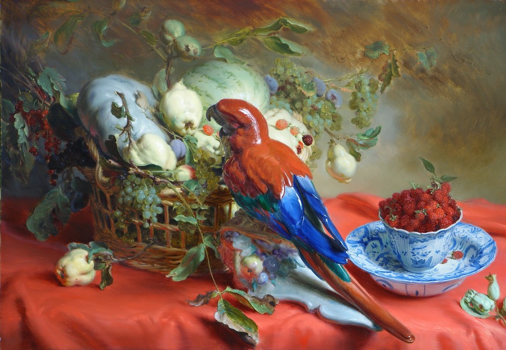 The pocelain parrot